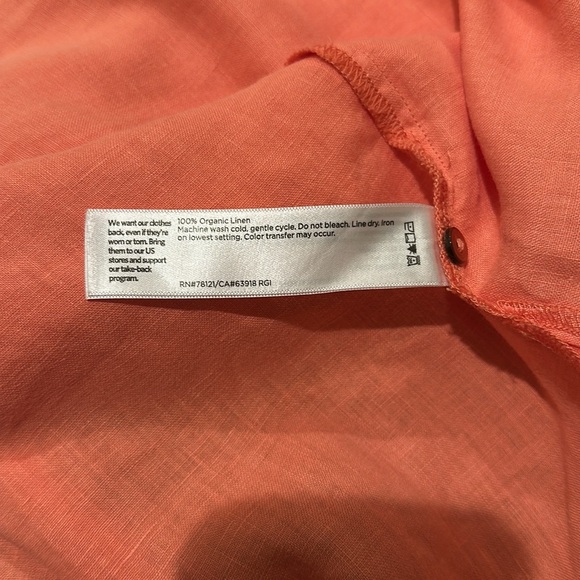 Eileen Fisher Organic Linen Sleeveless Dress Petite Small - Picture 10 of 10